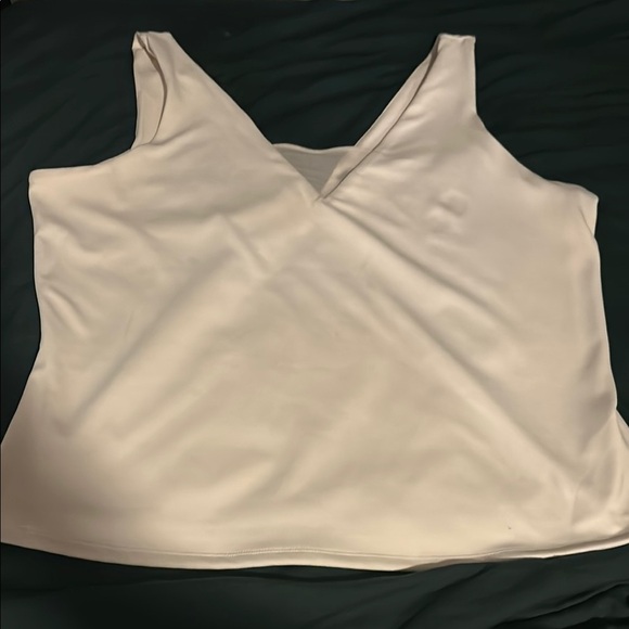 Express Cream V-Neck Tank Top - Picture 1 of 5